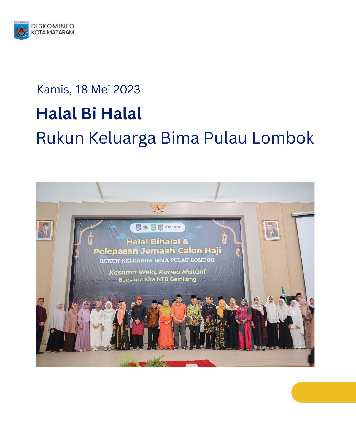 Halal Bi Halal Rukun Keluarga Bima Pulau Lombok