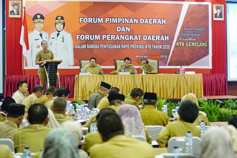 Wakil Walikota Paparkan Program Kota Mataram di Forum Pimpinan Daerah Se-NTB