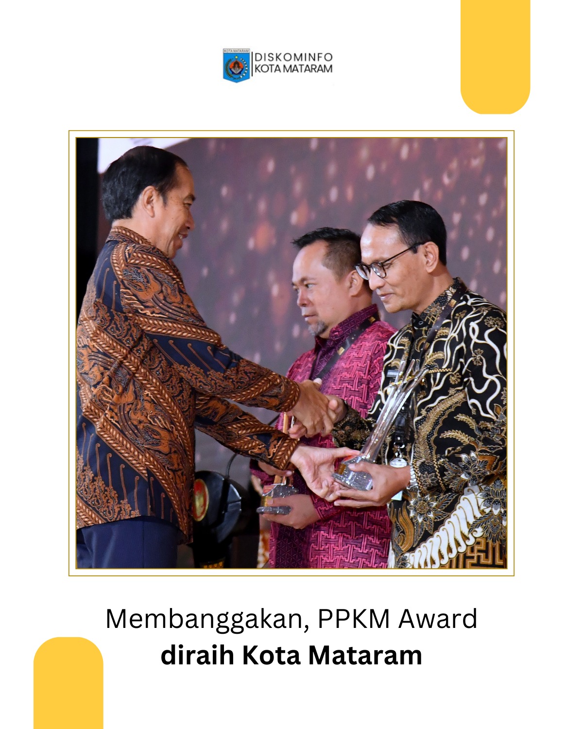 Membanggakan, PPKM Award diraih Kota Mataram