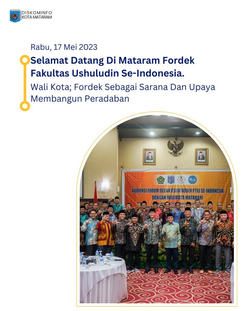Selamat Datang di Mataram Fordek Fakultas Ushuludin Se-Indonesia