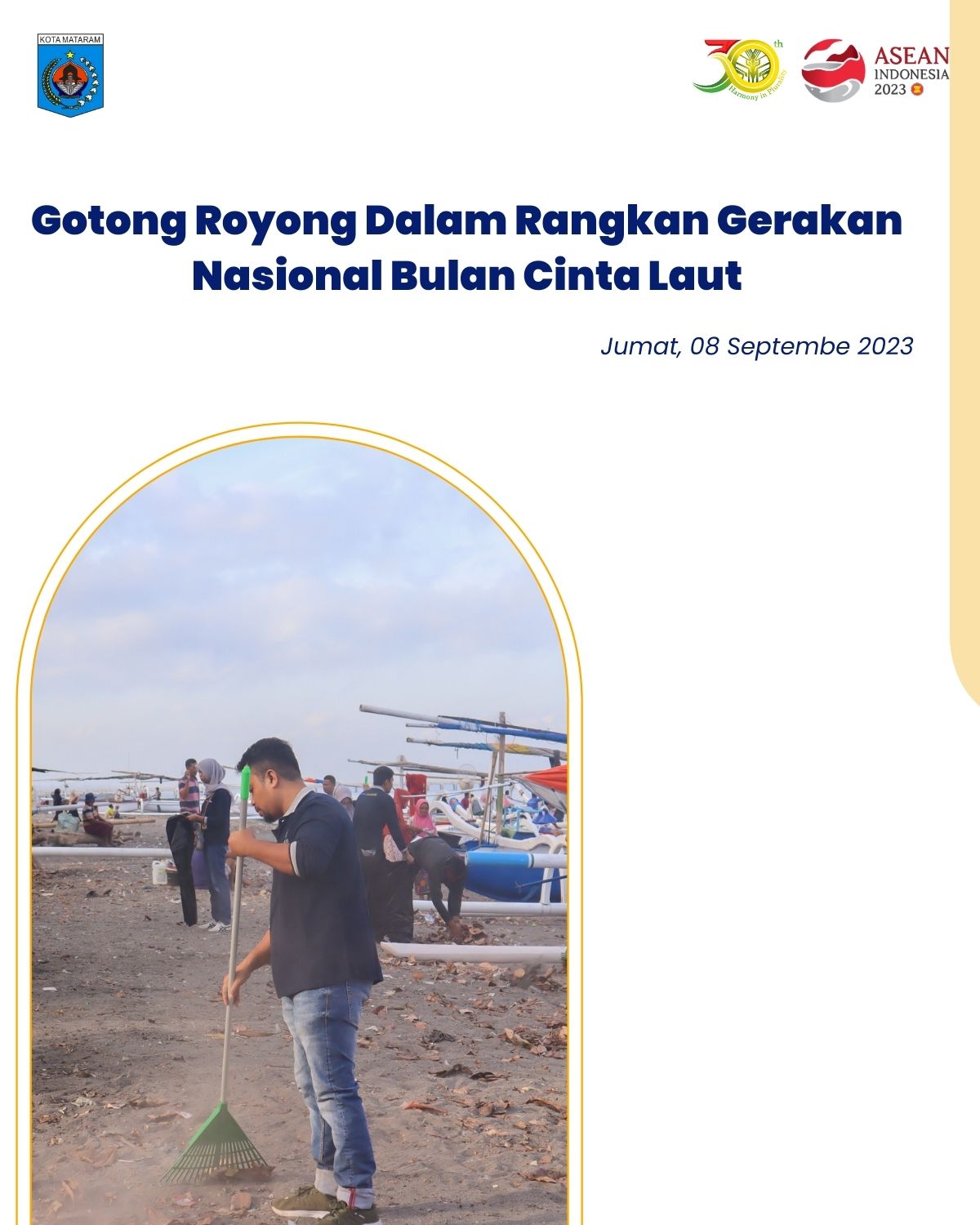 Gotong Royong Dalam Rangka Gerakan Nasional Bulan Cinta Laut