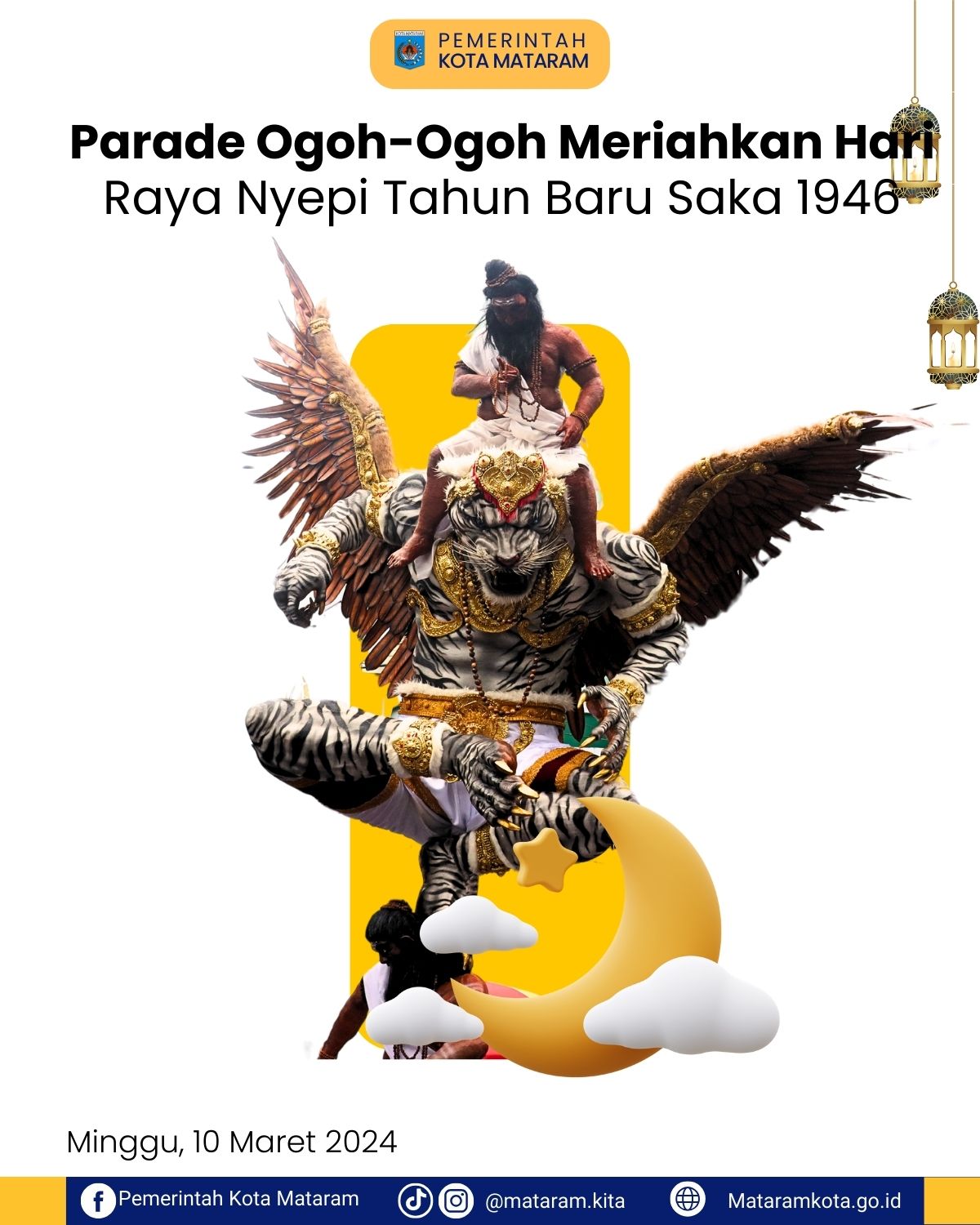 Parade Ogoh-Ogoh Meriahkan Hari Raya Nyepi Tahun Baru Saka 1946