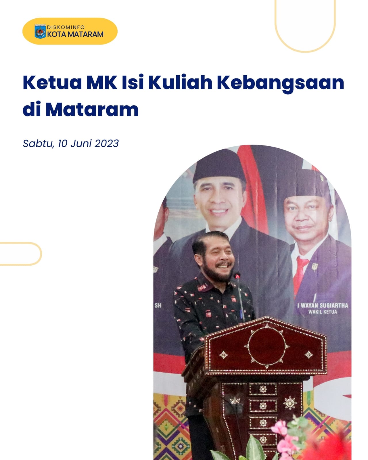 Ketua MK Isi Kuliah Kebangsaan Di Mataram