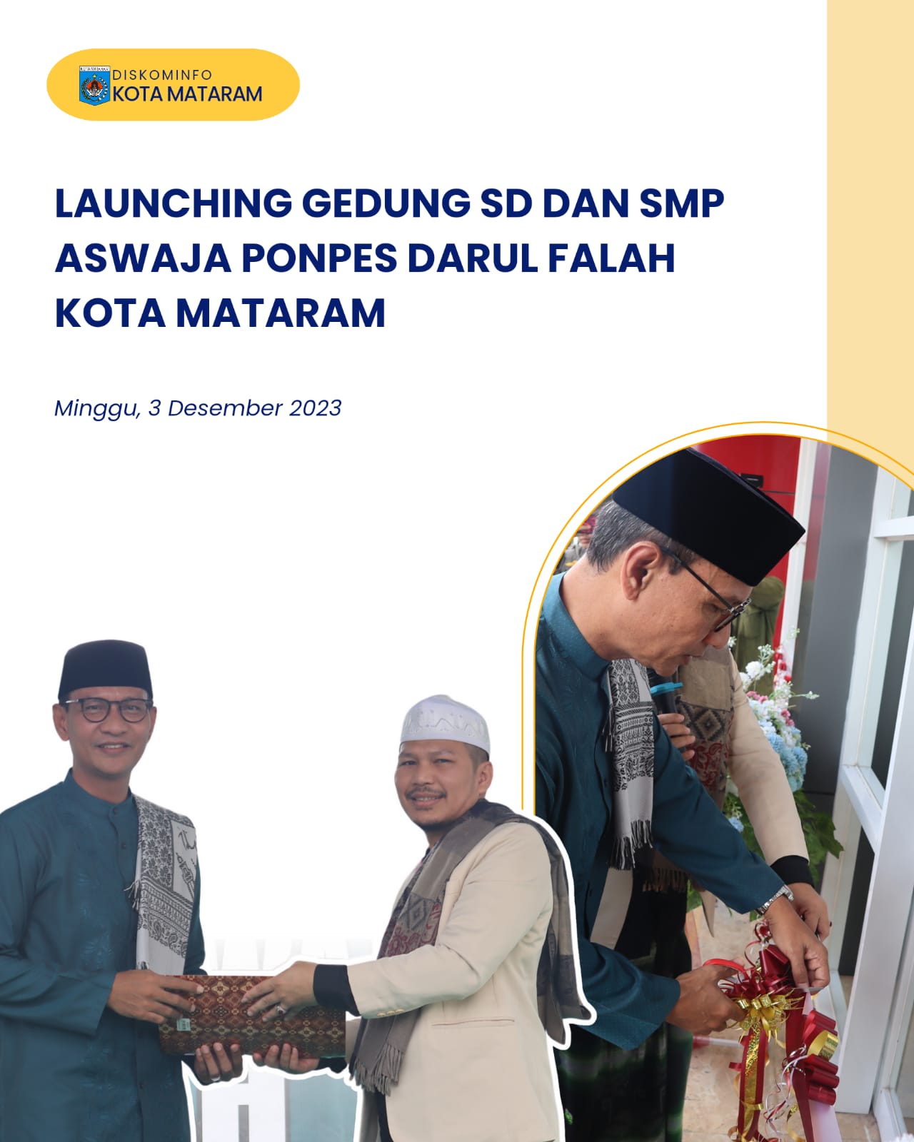 Launching Gedung SD dan SMP Ponpes Darul Falah Kota Mataram