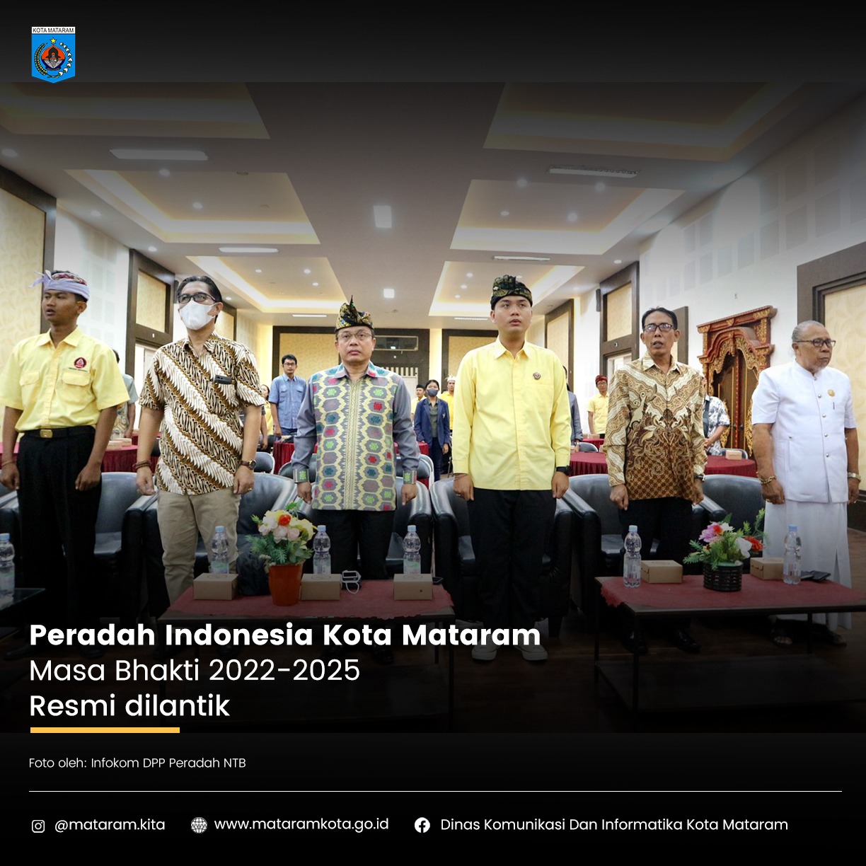 Peradah Indonesia Kota Mataram Masa Bhakti 2022 - 2025 Resmi dilantik