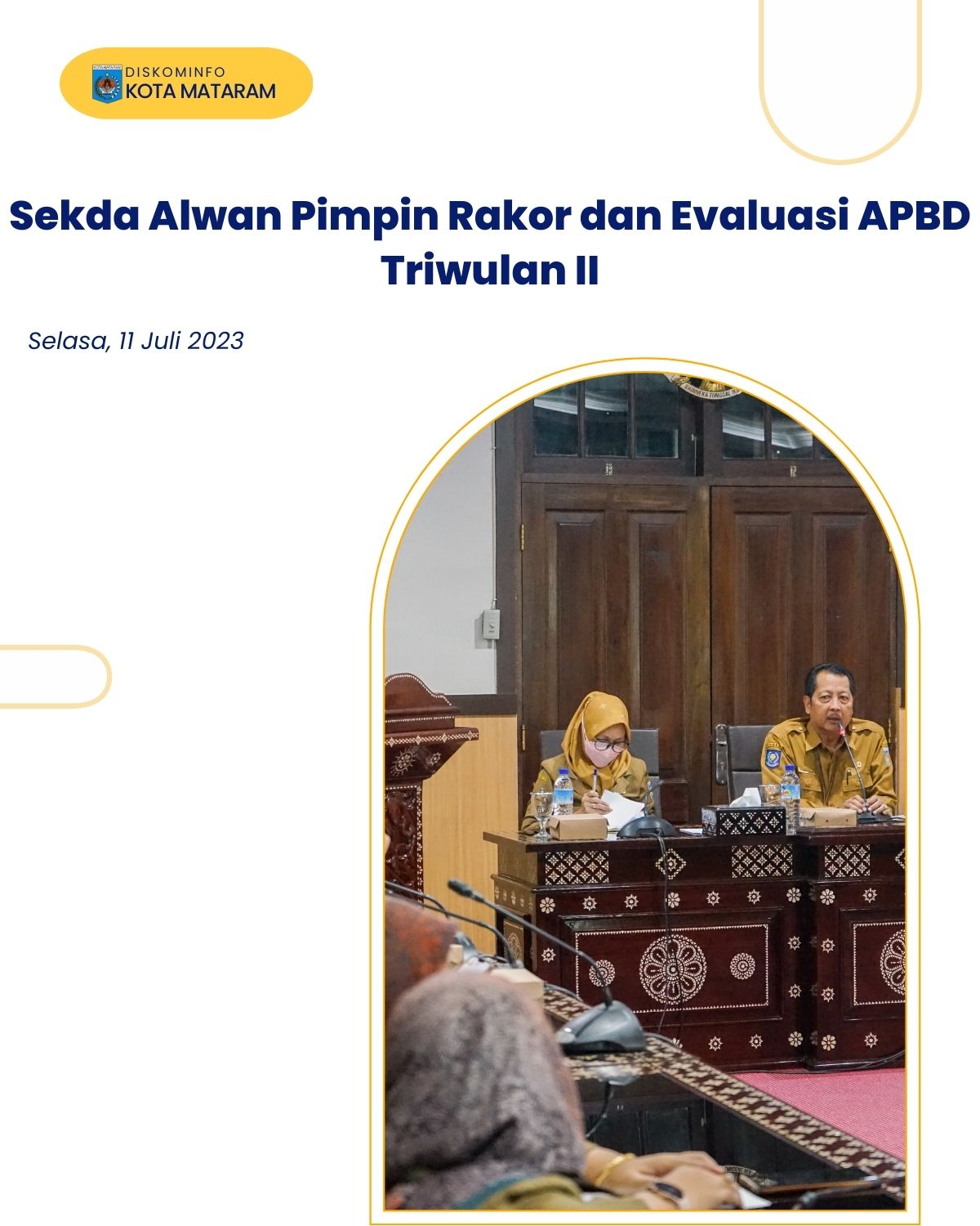 Sekda Alwan Pimpin Rakor dan Evaluasi APBD Triwulan II