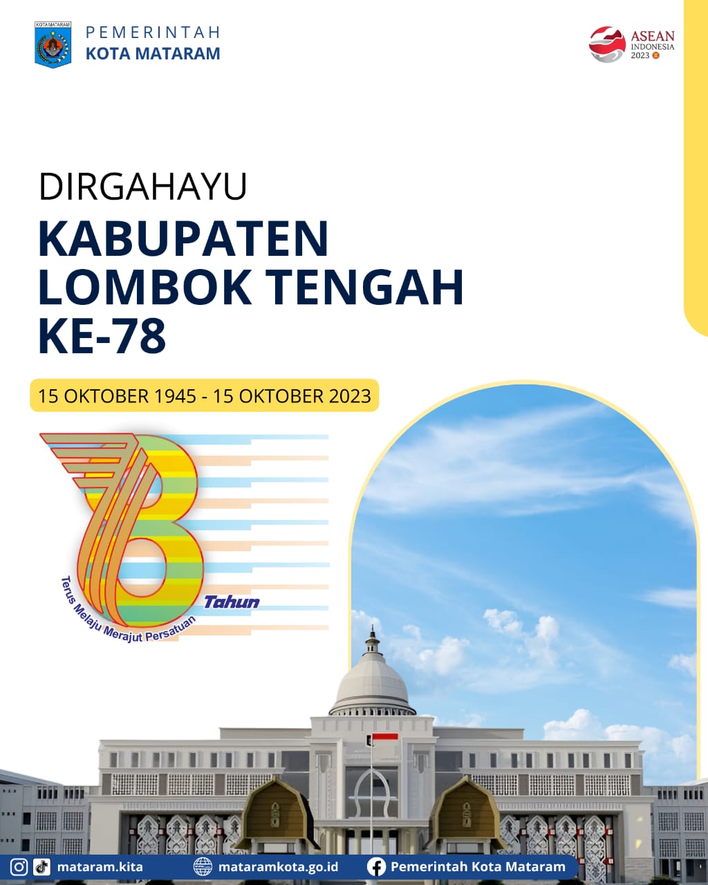 selamat hari jadi Kabupaten Lombok Tengah yang ke -78