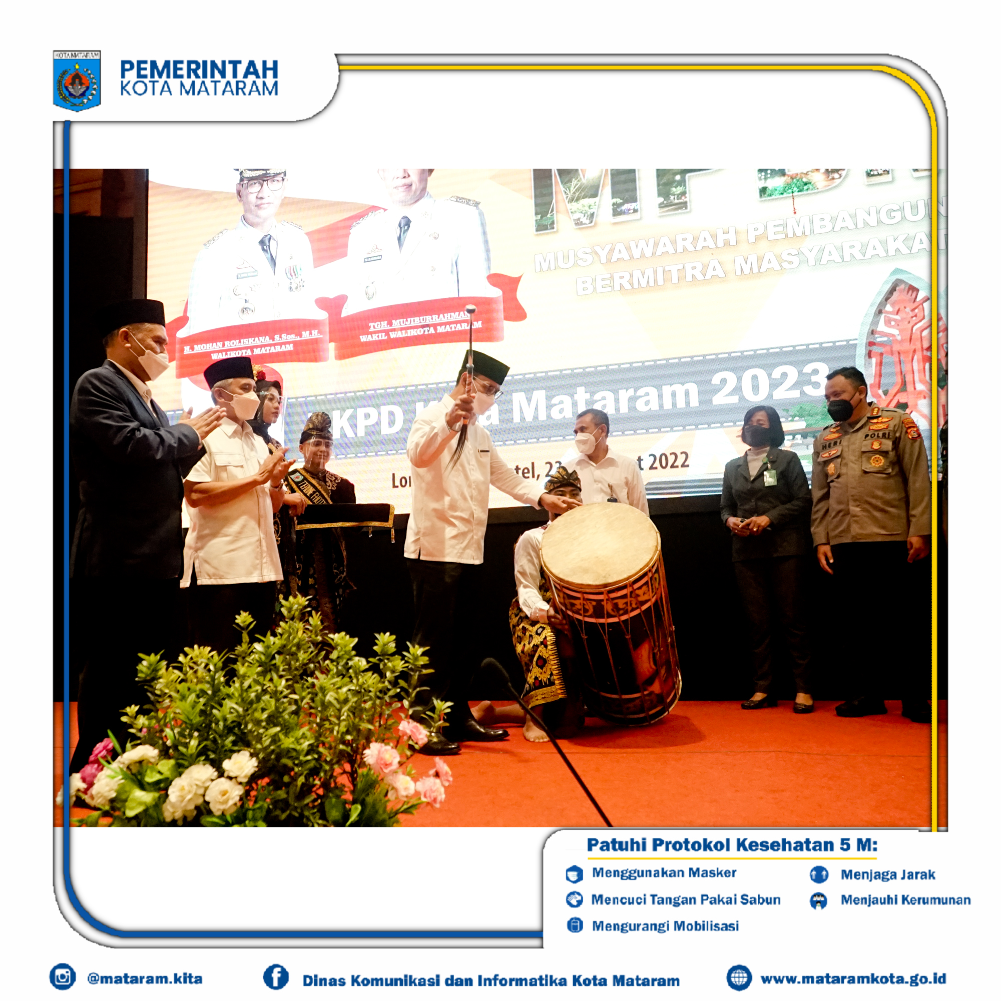Pembukaan Musyawarah Pembangunan Bermitra Masyarakat (MPBM) RKPD Kota Mataram Tahun 2023.