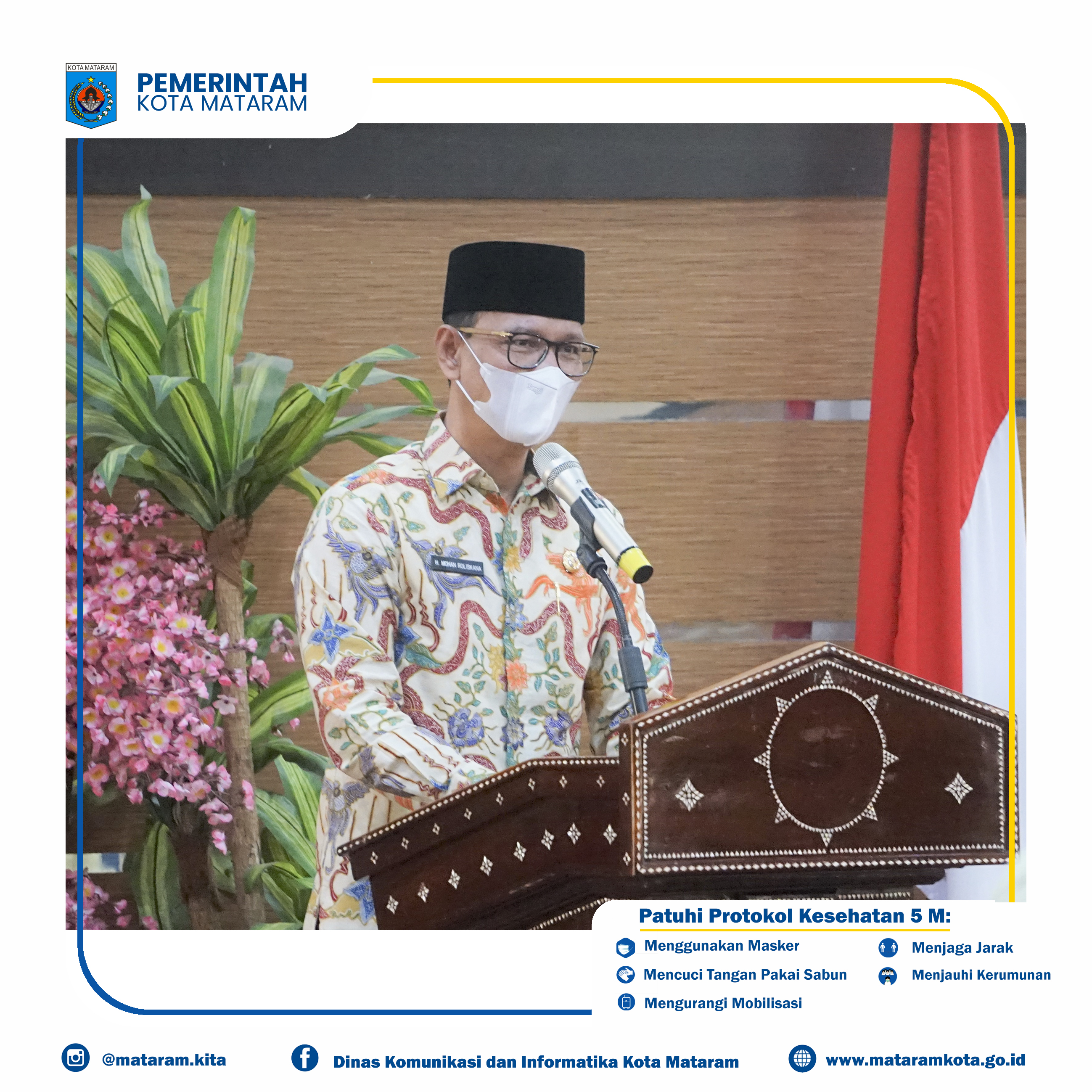 Wali Kota Mataram Buka Rapat Kerja GOW Kota Mataram Tahun 2021