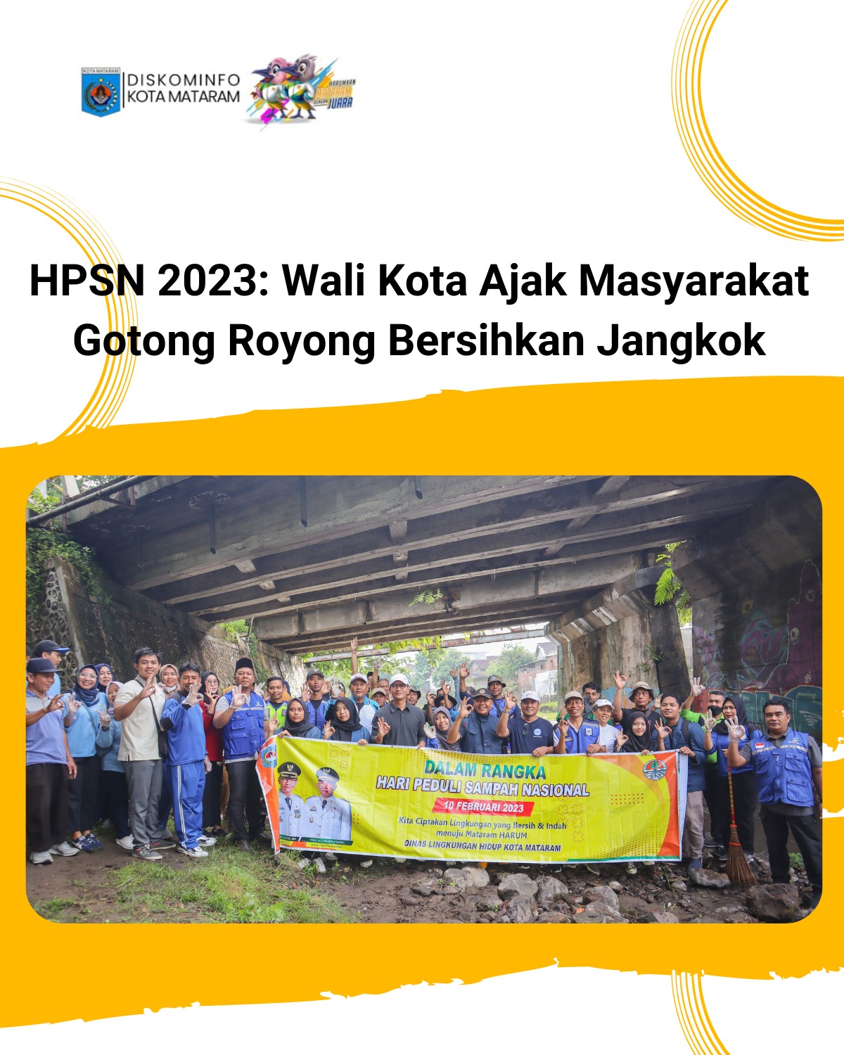 HPSN 2023 : Wali Kota Ajak Masyarakat Gotong Royong Bersihkan Jangkok
