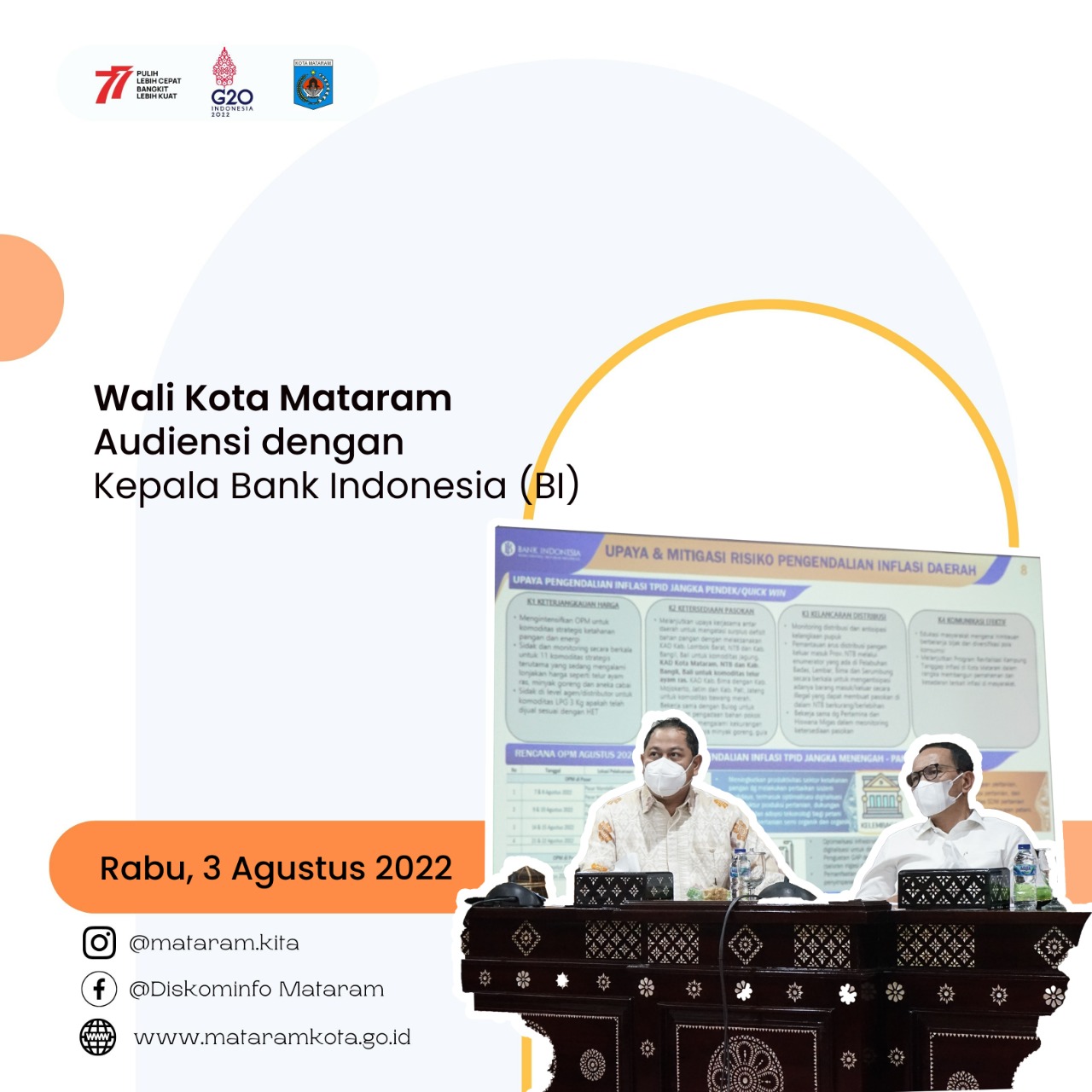 Audiensi Kepala Bank Indonesia Perwakilan NTB