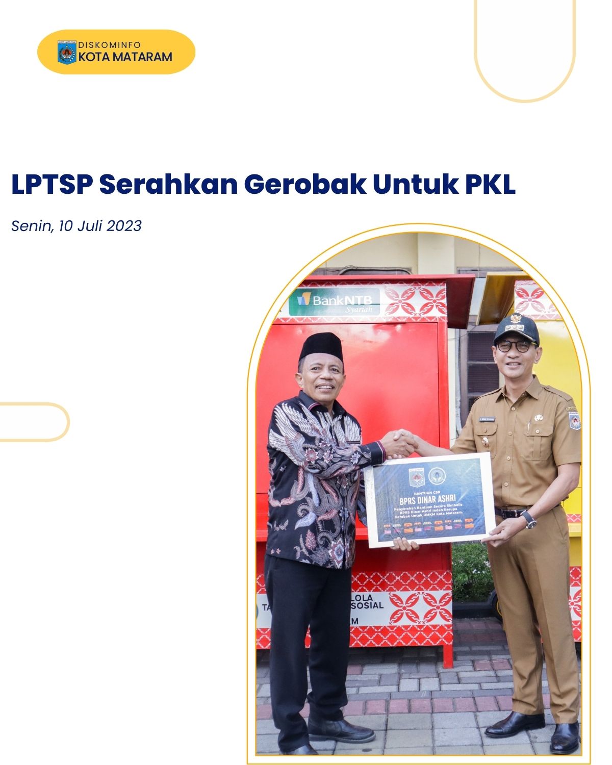LPTSP Serahkan Gerobak Untuk PKL
