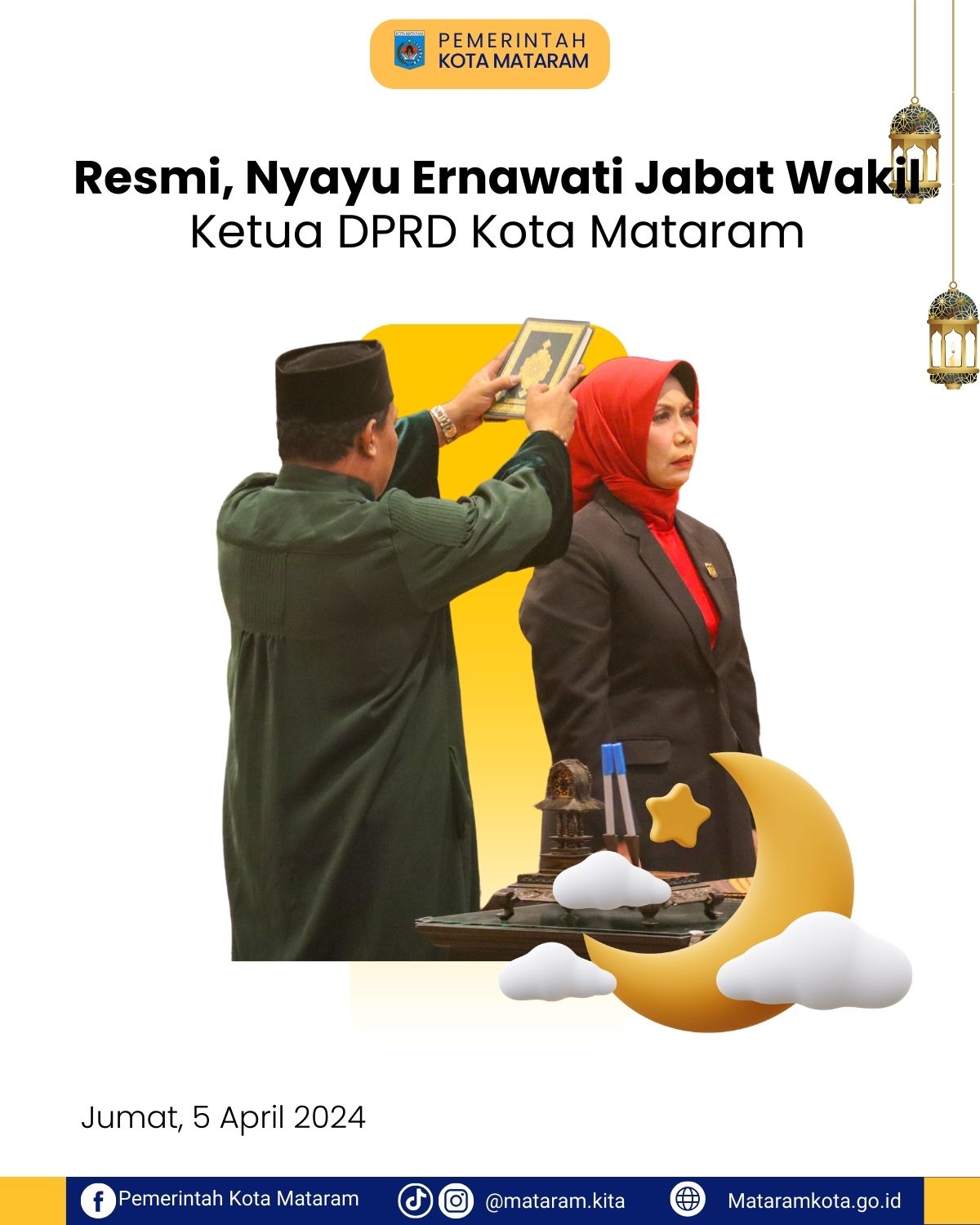 Resmi, Nyayu Ernawati Jabat Wakil Ketua DPRD Kota Mataram