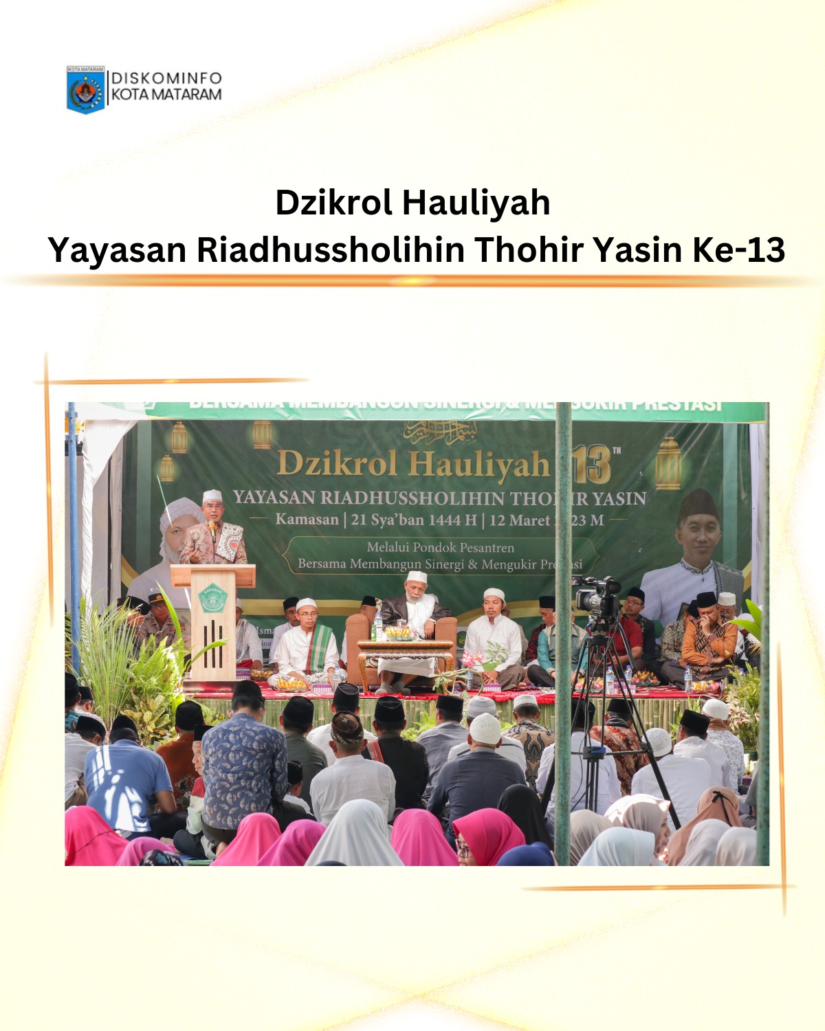 Dzikrol Hauliyah Yayasan Riadhussholihin Thohir Yasin ke-13