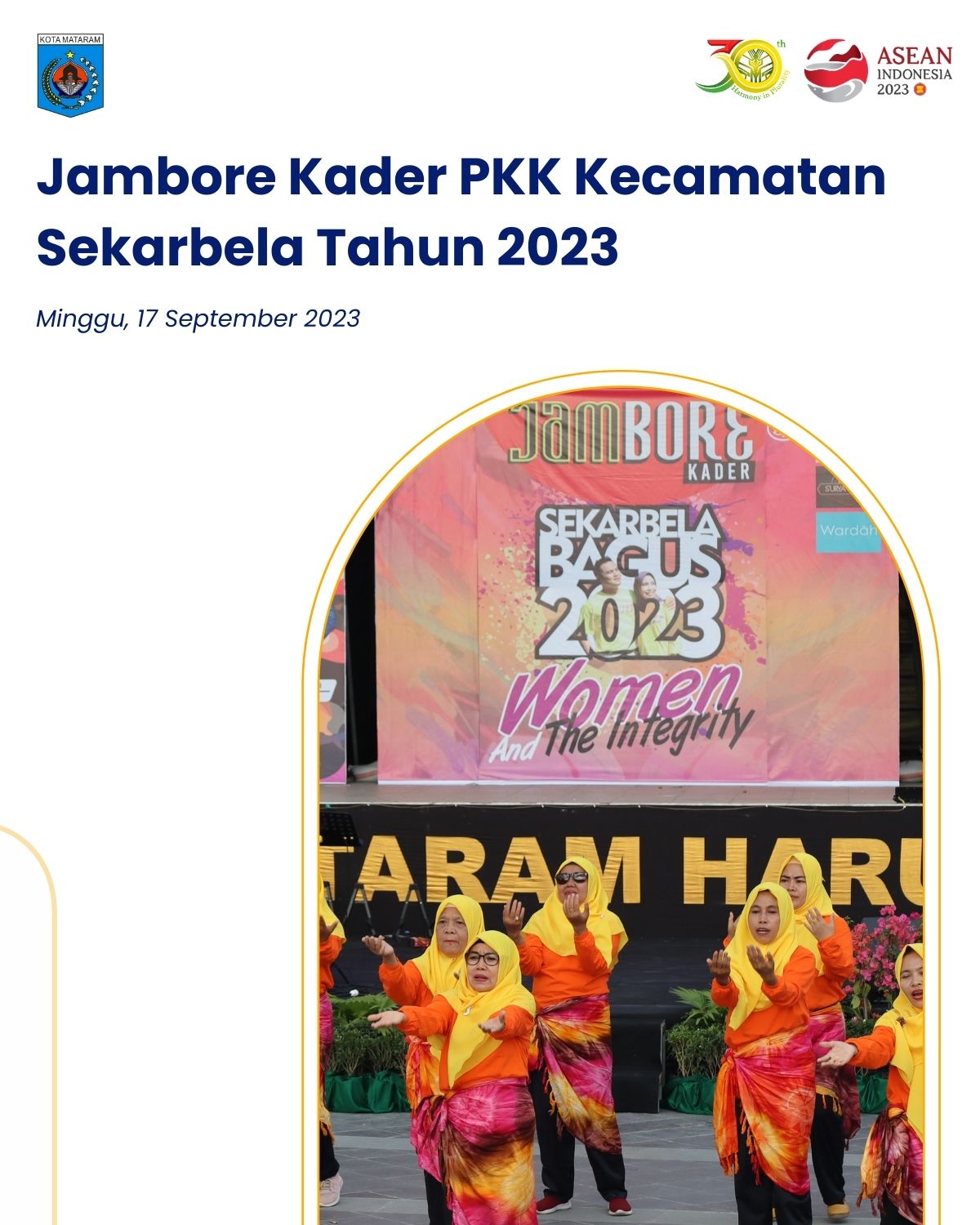 Jambore Kader PKK Kecamatan Sekarbela 2023