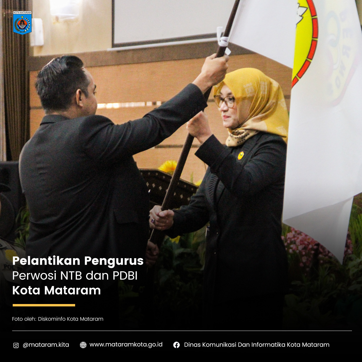 Pelantikan Pengurus Perwosi NTB dan PDBI Kota Mataram