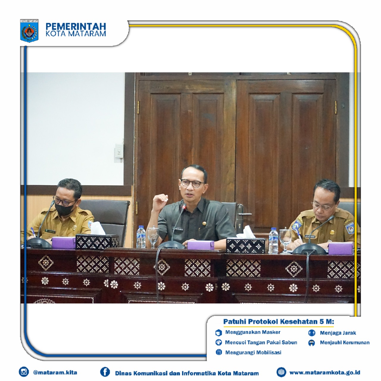 Wali Kota Pimpin Rapat Koordinasi Bersama Jajaran Kepala Perangkat Daerah Se-Kota Mataram