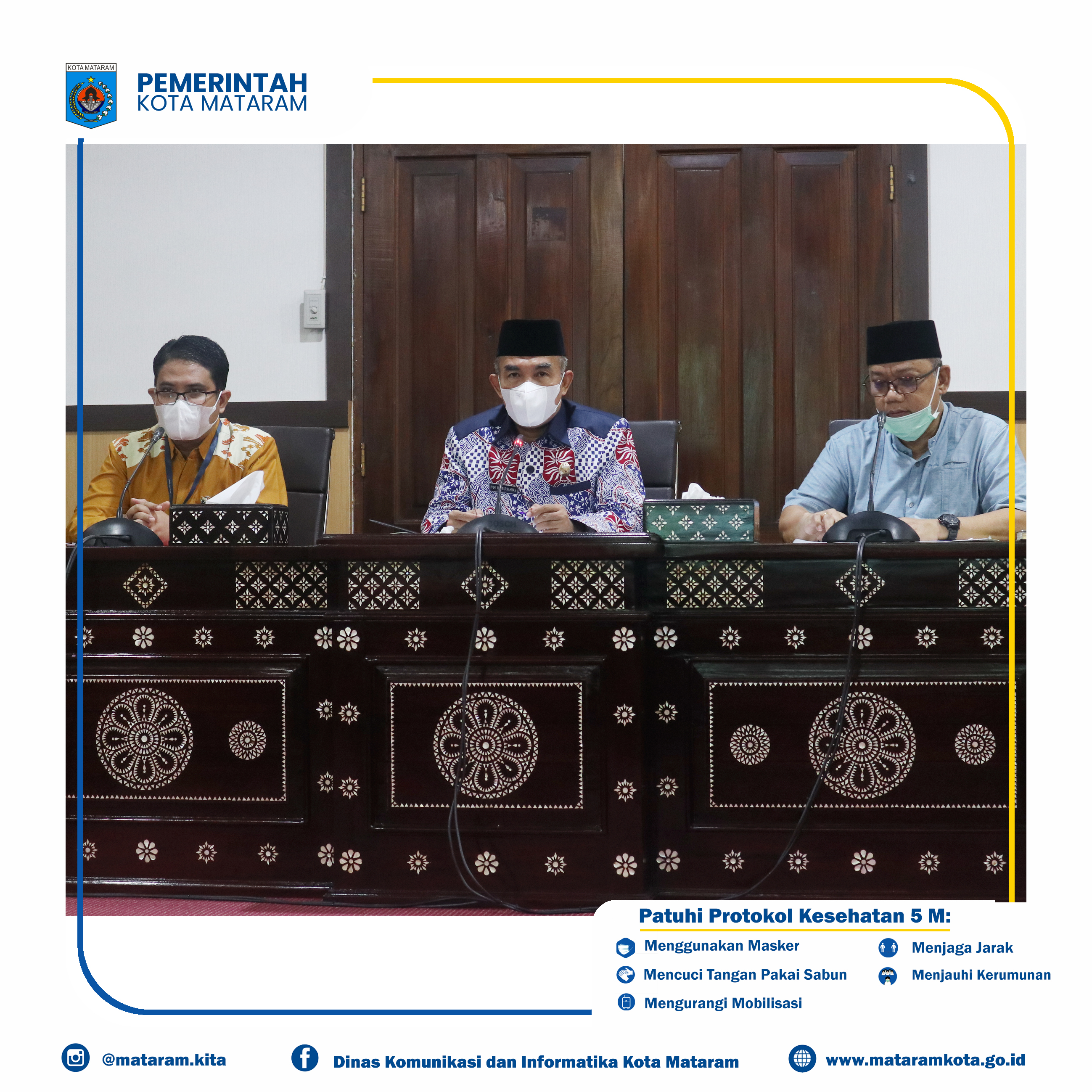 Wakil Wali Kota Mataram Buka Rapat High Level Meeting TPID Kota Mataram Tahun Anggaran 2021