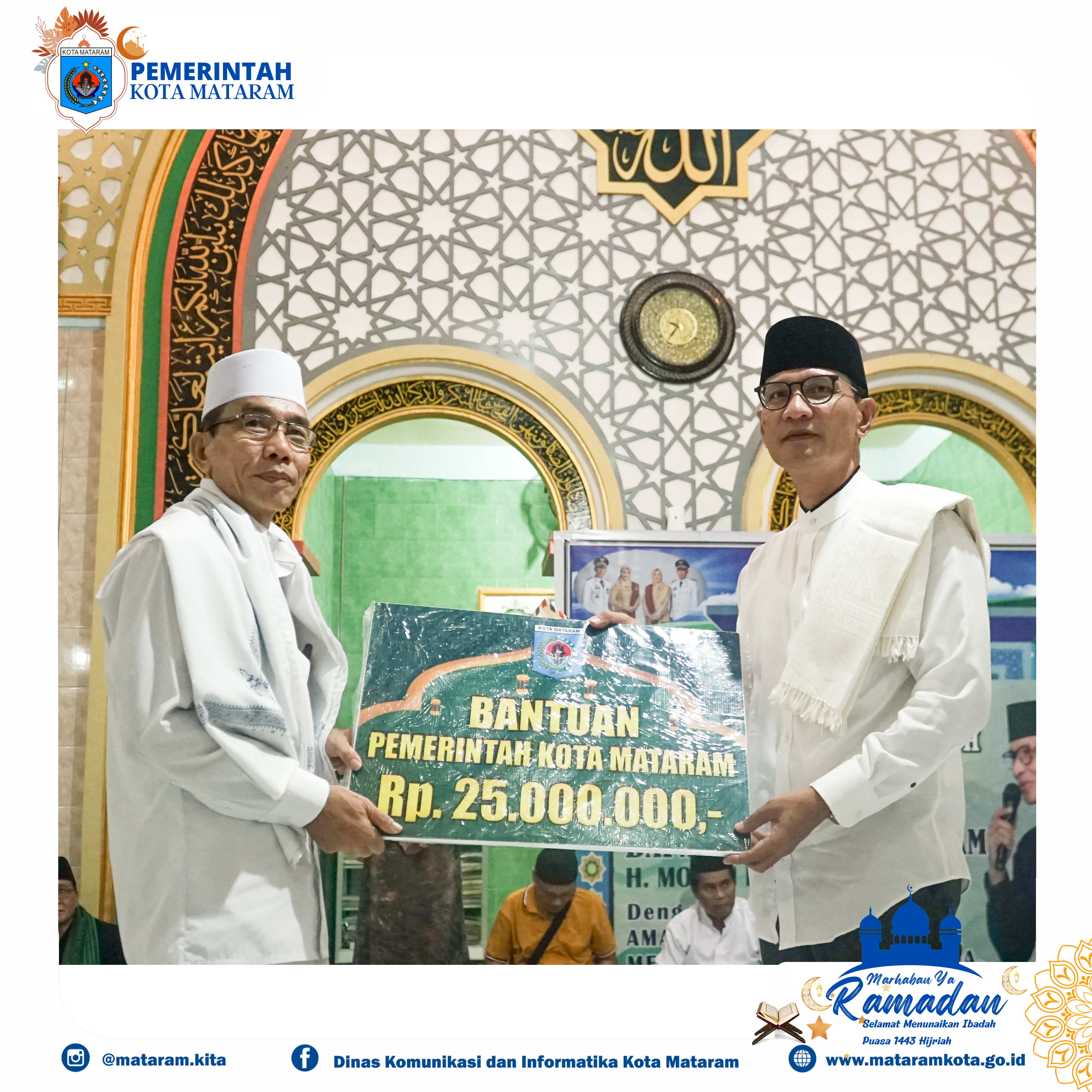 Peringatan Nuzulul Qur’an sekaligus penutupan Safari Ramadhan 1443 H Wali Kota Mataram.