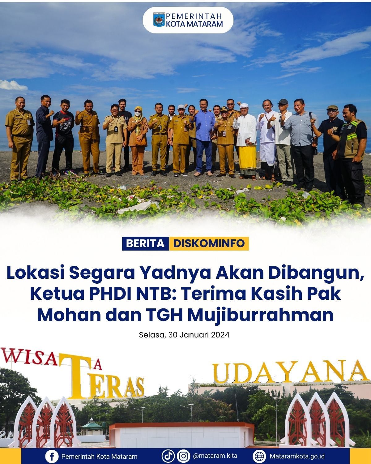 Lokasi Segara Yadnya Akan Dibangun, Ketua PHDI NTB: Terimakasih Pak Mohan Dan TGH Mujiburrahman