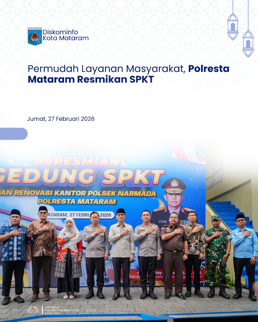 Permudah Layanan Masyarakat, Polresta Mataram Resmikan SPKT