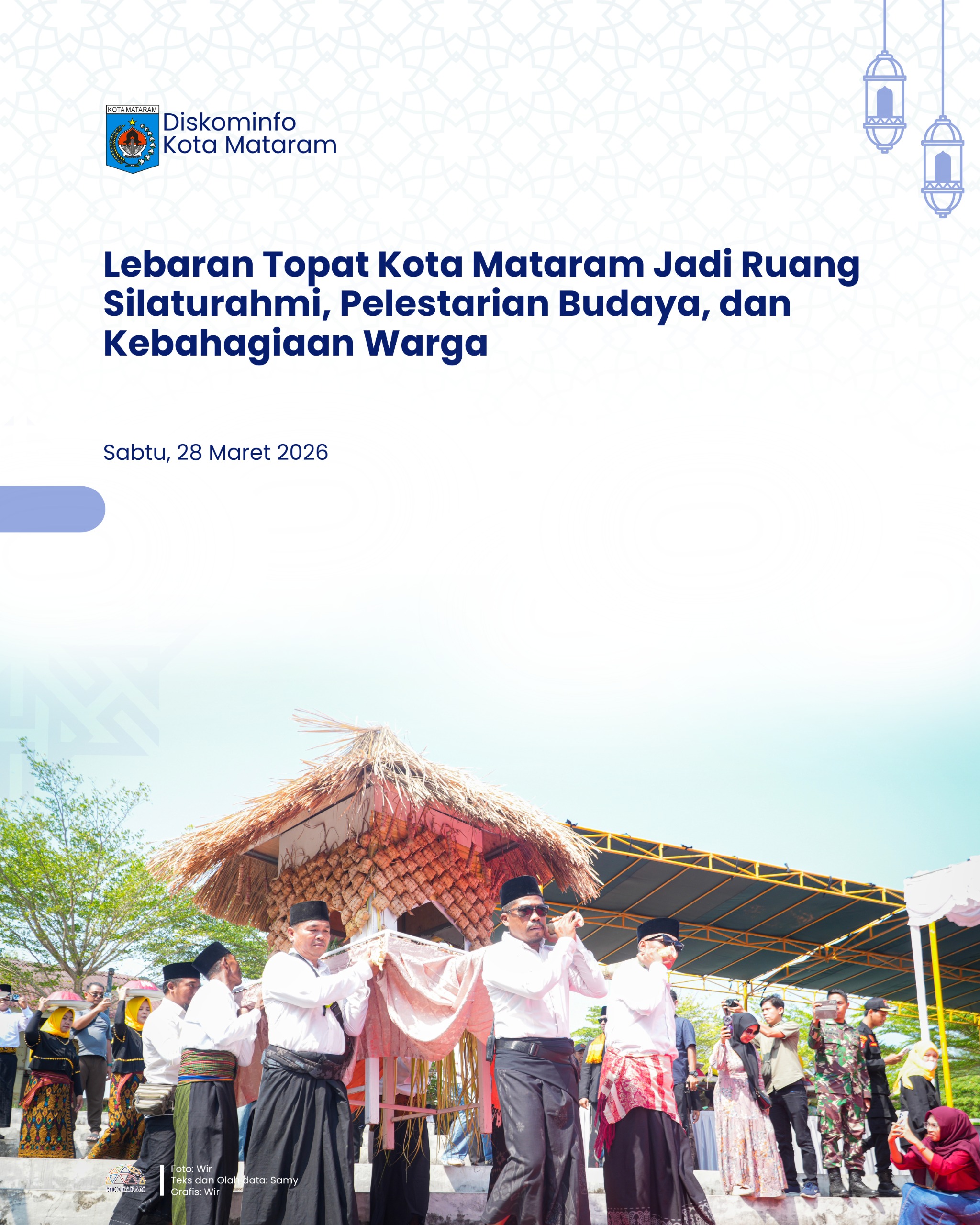Lebaran Topat Kota Mataram Jadi Ruang Silaturahmi, Pelestarian Budaya, dan Kebahagiaan Warga