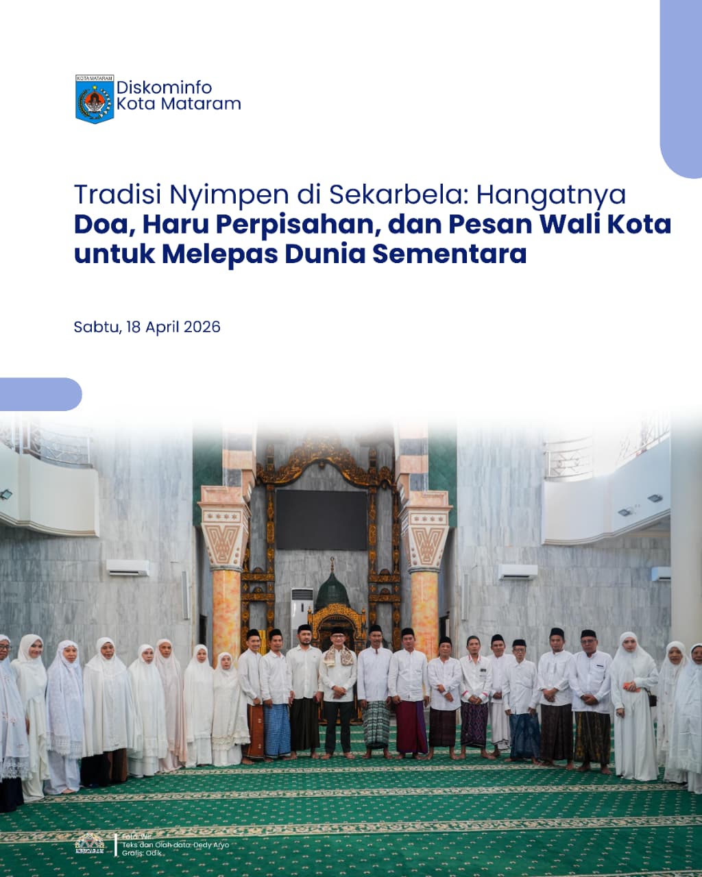 Tradisi Nyimpen di Sekarbela: Hangatnya Doa, Haru Perpisahan, dan Pesan Wali Kota untuk Melepas Dunia Sementara