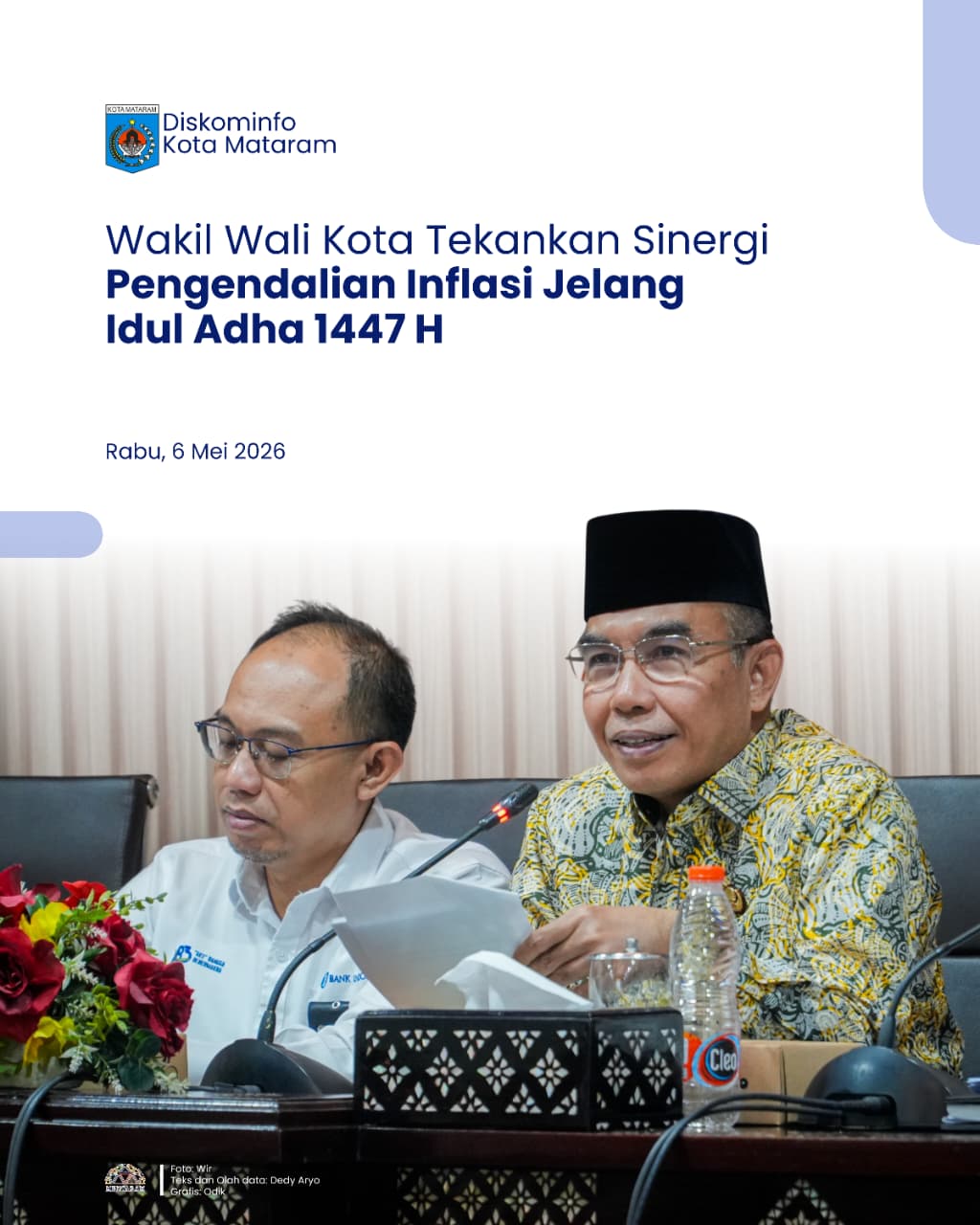 Wakil Wali Kota Tekankan Sinergi Pengendalian Inflasi Jelang Idul Adha 1447 H