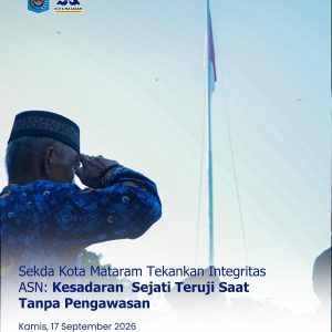 Upacara Hari Kesadaran, Sekda Kota Mataram Tekankan Integritas ASN: Kesadaran Sejati Teruji Saat Tanpa Pengawasan