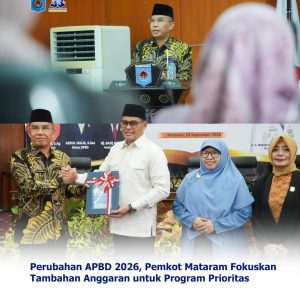 Perubahan APBD 2026, Pemkot Mataram Fokuskan Tambahan Anggaran untuk Program Prioritas
