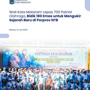 Wali Kota Mataram Lepas 700 Patriot Olahraga, Bidik 180 Emas untuk Mengukir Sejarah Baru di Porprov NTB