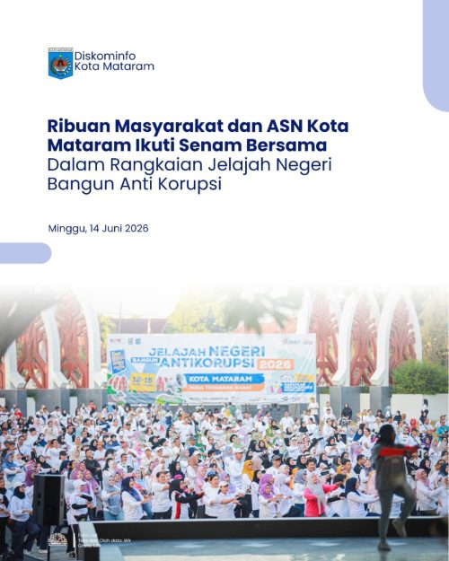 RIBUAN MASYARAKAT DAN ASN KOTA MATARAM IKUTI SENAM BERSAMA